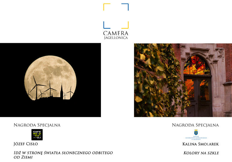 Grafika - zdjęcia laureatów w kategoriach nagrody Cafe Nauka i nagrody Rektora